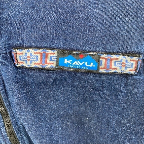 Vintage Kavu denim chore jacket with southwestern pocket size S - Picture 3 of 8